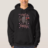 Trashy and Sassy  Raccoon Cute Hearts Garbage Hoodie (Voorkant)
