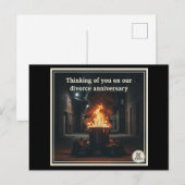 Trashy divorce anniversary feestdagenkaart (Voorkant / Achterkant)