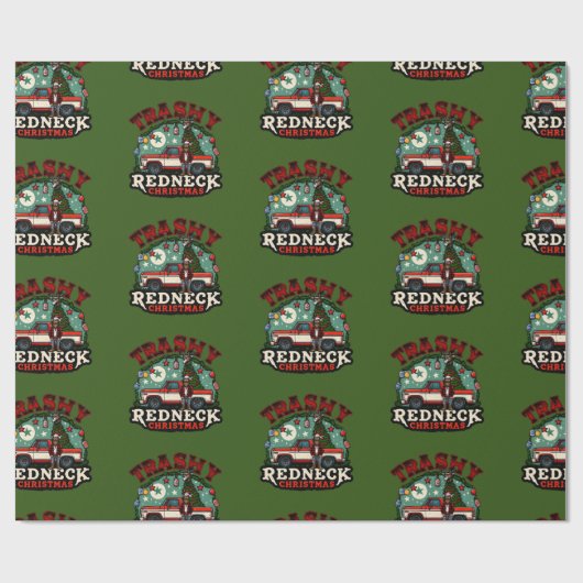Trashy Redneck Kerstmis Cadeaupapier (Vlak)