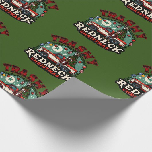 Trashy Redneck Kerstmis Cadeaupapier (Hoek)