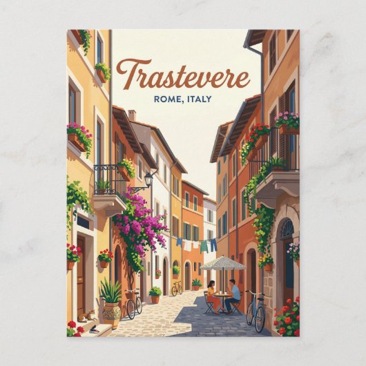 Trastevere Italië Briefkaart (Voorkant)