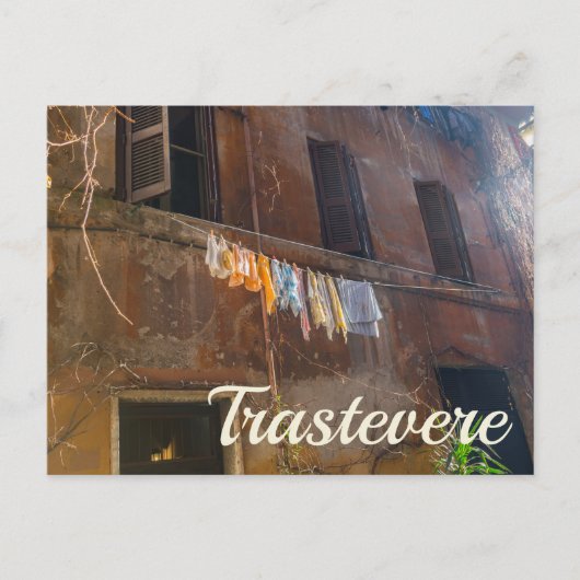 Trastevere Rome Feestdagenkaart (Voorkant)
