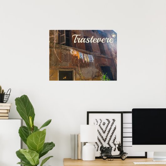 Trastevere Rome Poster (Thuiskantoor)