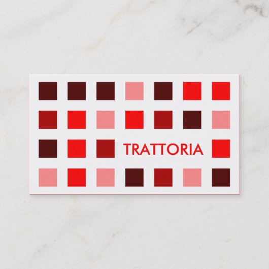TRATTORIA (moskee-pleinen) Visitekaartje (Voorkant)