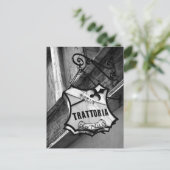 Trattoria Sign Briefkaart (Staand voorkant)