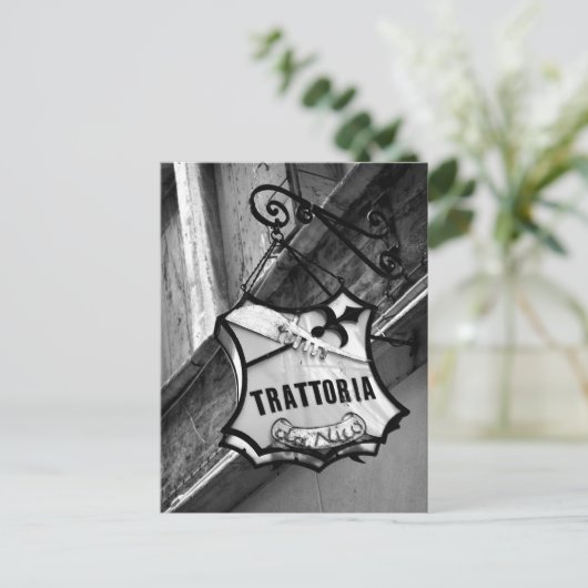 Trattoria Sign Briefkaart (Staand voorkant)
