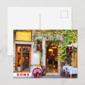 Trattoria Verde Rome, Italië Briefkaart (Voorkant / Achterkant)