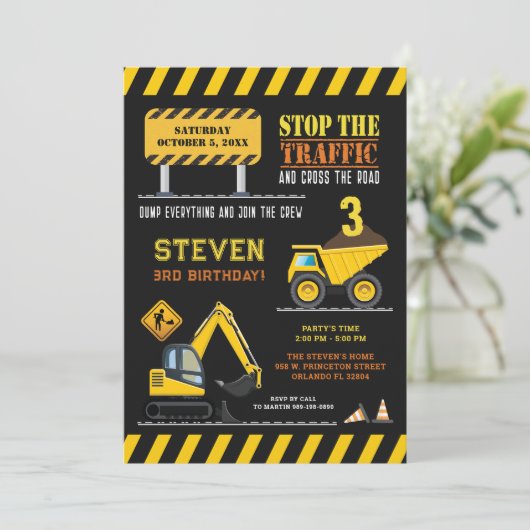 Trauck Birthday Boys Kaart (Staand voorkant)