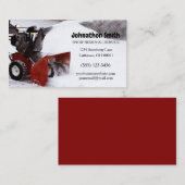 Trauck Plow Snow Removal Service Visitekaartje (Voorkant / Achterkant)