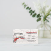 Trauck Plow Snow Removal Service Visitekaartje (Staand voorkant)