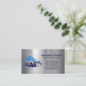 Trauck Plow Snow Removal Service Visitekaartje (Staand voorkant)