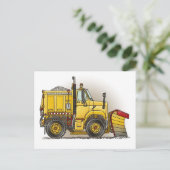 Trauck Post Card bij sneeuwploeg Briefkaart (Staand voorkant)