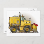 Trauck Post Card bij sneeuwploeg Briefkaart (Voorkant / Achterkant)