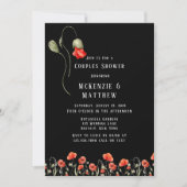 Trauck Red Poppies Wedding Shower Invitatio Kaart (Voorkant)