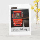 Traucker Cat Funny Birthday Card Kaart (Gele Bloem)