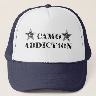 Traucker Hat van Black and Grey Camo Addiction Trucker Pet