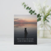 Trauerkarte Hund, flache Karte Kaart (Staand voorkant)