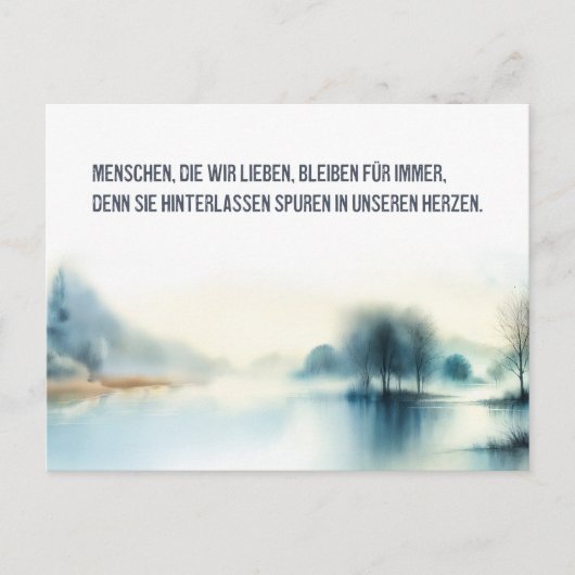 Trauerkarte "Menschen, die wir lieben" Briefkaart (Voorkant)