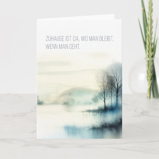 Trauerkarte "Zuhause" Aankondiging (Voorkant)