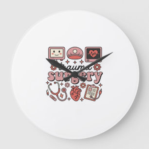 Trauma chirurgie vintage medische vector shirt ont grote klok