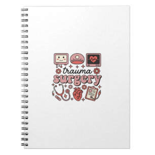 Trauma chirurgie vintage medische vector shirt ont notitieboek