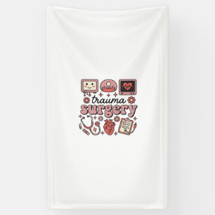 Trauma chirurgie vintage medische vector shirt ont spandoek