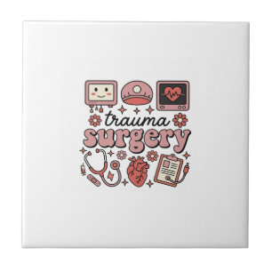 Trauma chirurgie vintage medische vector shirt ont tegeltje