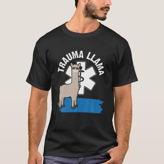 Trauma Llama Ambulance EMT Paramedic Nurse Med T-shirt (Voorkant)