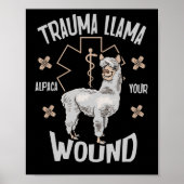 Trauma Llama EMT Design Medic EMS Alpaca Poster (Voorkant)