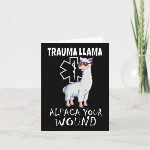 Trauma Llama Emt Design Medic Ems Alpaca Uw wond Kaart