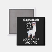 Trauma Llama Emt Design Medic Ems Alpaca Uw wond Magneet (Voorkant / Achterkant)