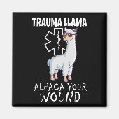 Trauma Llama Emt Design Medic Ems Alpaca Uw wond Magneet (Voorkant)