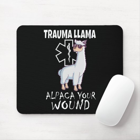 Trauma Llama Emt Design Medic Ems Alpaca Uw wond Muismat (Met muis)