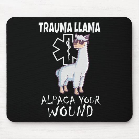Trauma Llama Emt Design Medic Ems Alpaca Uw wond Muismat (Voorkant)