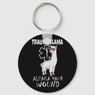 Trauma Llama Emt Design Medic Ems Alpaca Uw wond Sleutelhanger