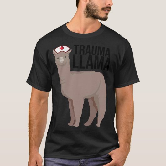 Trauma Llama   Nurse Alpaca Llama T-shirt (Voorkant)