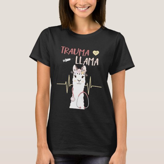 Trauma Llama Nurse Emt Paramedic Nursing Alpaca T-shirt (Voorkant)