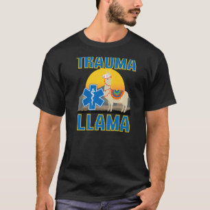 Trauma Llama Verjaardag Mannen Vrouwen Kinder EMT T-shirt