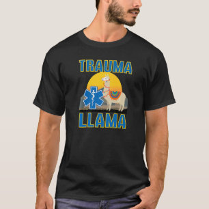 Trauma Llama Verjaardag Mannen Vrouwen Kinder EMT T-shirt