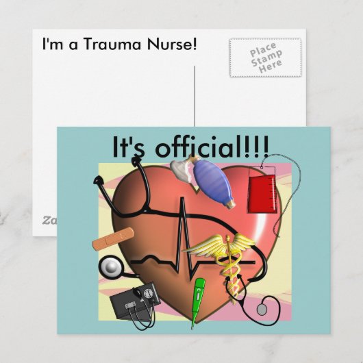 Trauma Nurse Art Gifts Briefkaart (Voorkant / Achterkant)