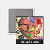 Trauma Nurse Art Gifts Magneet (Voorkant / Achterkant)