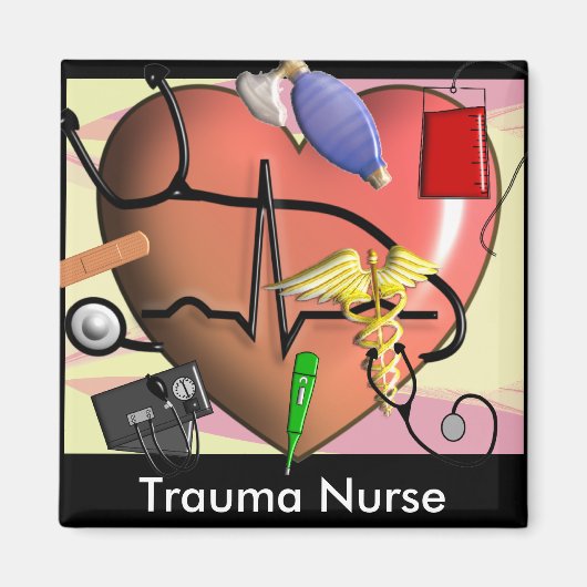 Trauma Nurse Art Gifts Magneet (Voorkant)