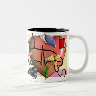 Trauma Nurse Art Gifts Tweekleurige Koffiemok