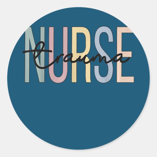 Trauma Nurse Boho Trauma Nursing Ronde Sticker (Voorkant)