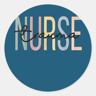 Trauma Nurse Boho Trauma Nursing Ronde Sticker