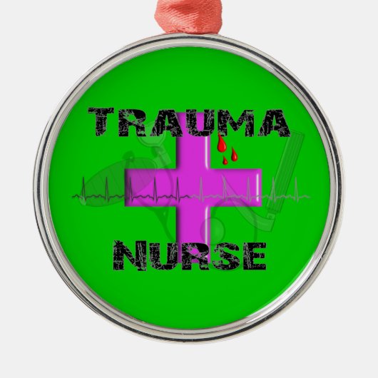 Trauma Nurse kerstboomversiering Metalen Ornament (Voorkant)