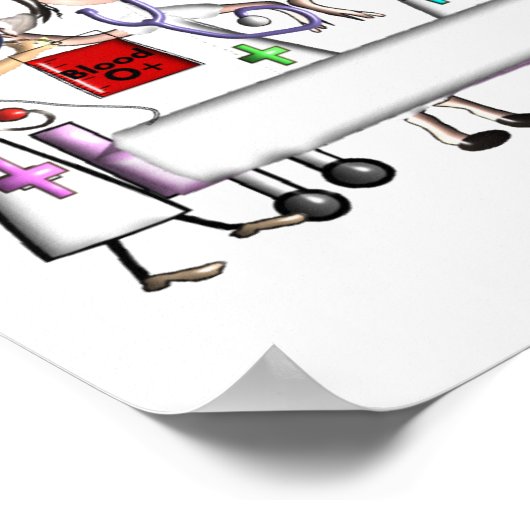 Trauma Nurse Poster—unieke 3D grafische kunst Poster (Hoek)