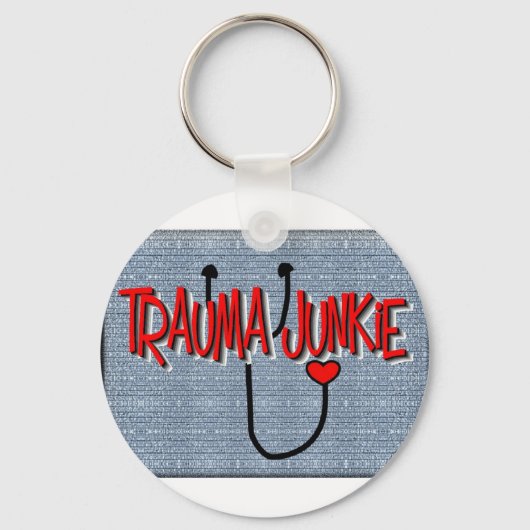 Trauma Nurse "Trauma Junkie" Gifts Sleutelhanger (Voorkant)