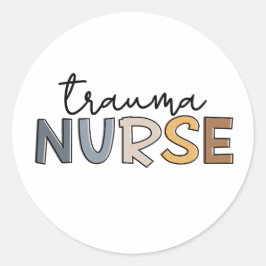 Trauma Nurse Trauma Nursing Ronde Sticker