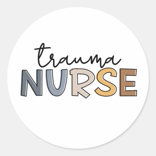 Trauma Nurse Trauma Nursing Ronde Sticker (Voorkant)